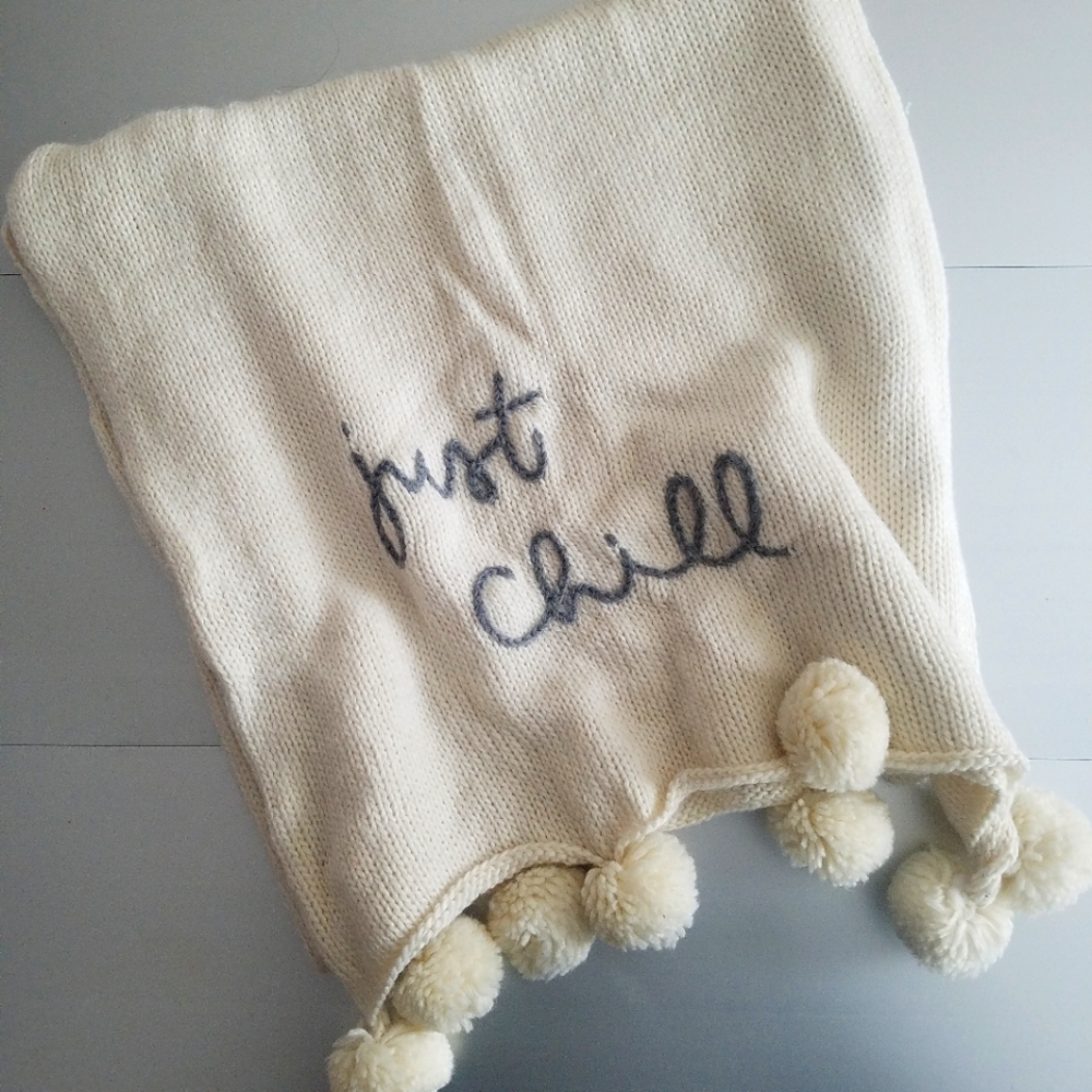 Aerie Crochet Knit Blanket Scarf - Picture 1 of 5